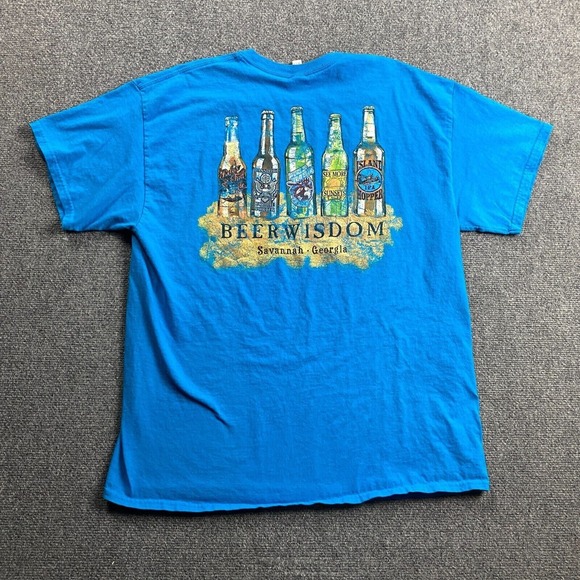Beerwisdon Other - Beerwisdon Shirt Men's Extra Large Blue‎ Graphic Savannah Georgia Cotton Gildan